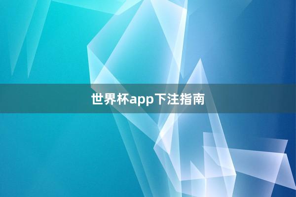 世界杯app下注指南